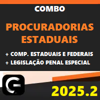 COMBO PGE E PGM (PROCURADORIAS ESTADUAIS E MUNICIPAIS + COMPLEMENTARES ESTADUAIS E FEDERAIS + LPE) G7 JURÍDICO 2025.2