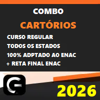COMBO CARTÓRIOS (TODOS OS ESTADOS) + ENAC RETA FINAL (EXAME NACIONAL DOS CARTÓRIOS) G7 JURÍDICO 2026