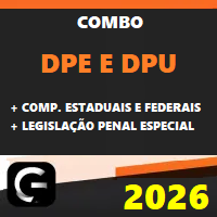 COMBO DPE E DPU (DEFENSORIA PÚBLICA ESTADUAL E DEFENSORIA PÚBLICA DA UNIÃO + COMPLEMENTARES ESTADUAIS E FEDERAIS + LPE) G7 JURÍDICO 2026