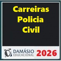 CARREIRAS PARA POLÍCIA CIVIL - AGENTE, ESCRIVÃO, INVESTIGADOR E INSPETOR (REGULAR) DAMÁSIO 2026